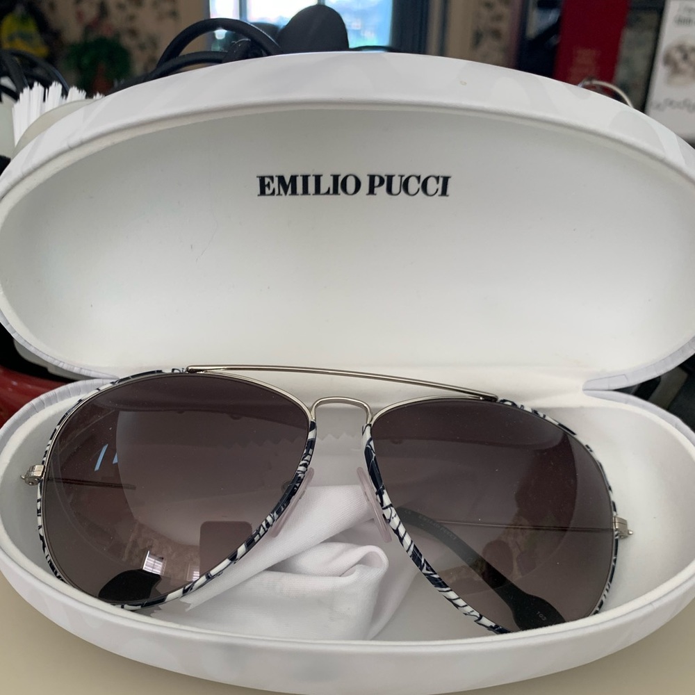 Emilio Pucci trim detail aviator sunglasses